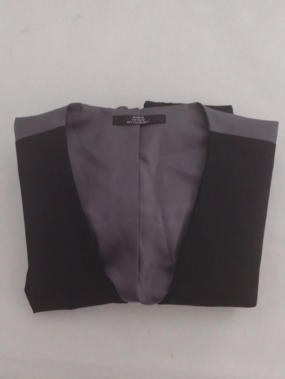 Haggar Men's Black Dress Vest with Gray Lining (J1295)